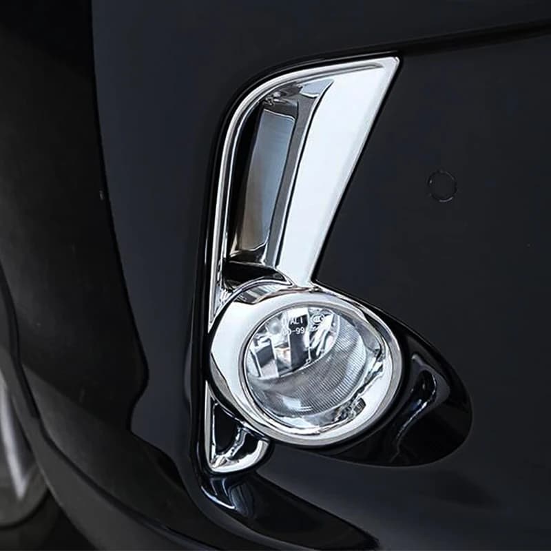 Couvercle de cadre de phare antibrouillard avant chromé ABS, accessoires de style de voiture, garnit