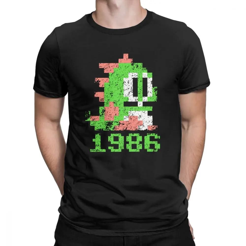 T-shirt Bubble Bobble pour Homme, 1986 Coton, Jeu Vidéo Japonais, Mignon, Kawaii Gamer Respzed, 100