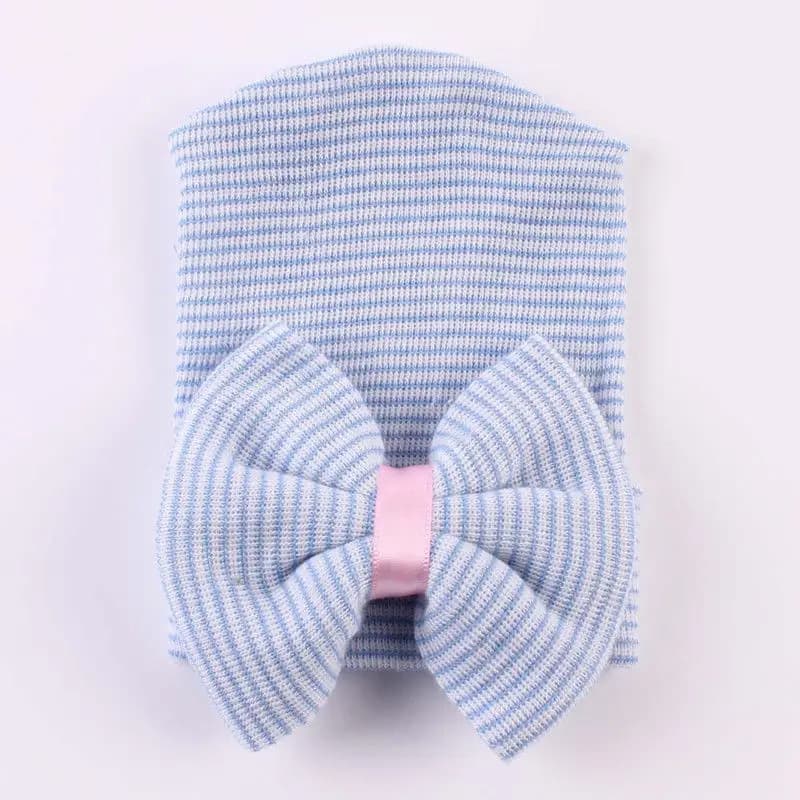 Citgeett – bonnet tricoté en Crochet pour bébé, mignon, rayé, avec nœud papillon, pour fille et garç