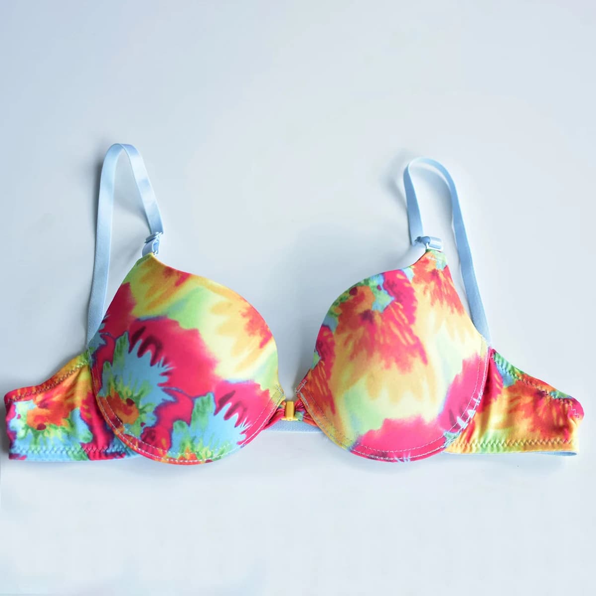 Soutien-gorge push-up à boutons sur le devant pour femmes, sous-vêtements sexy, soutien-gorge de spo