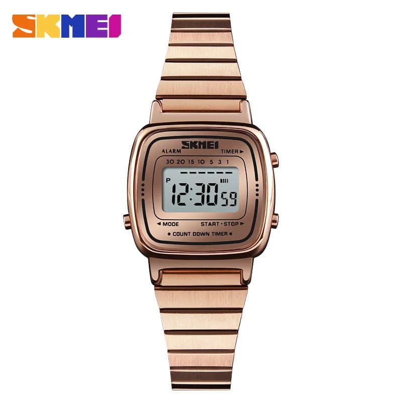 Montre de sport tendance SKMEI pour femmes, marques de luxe, étanche 3 bars, montres pour femmes, pe