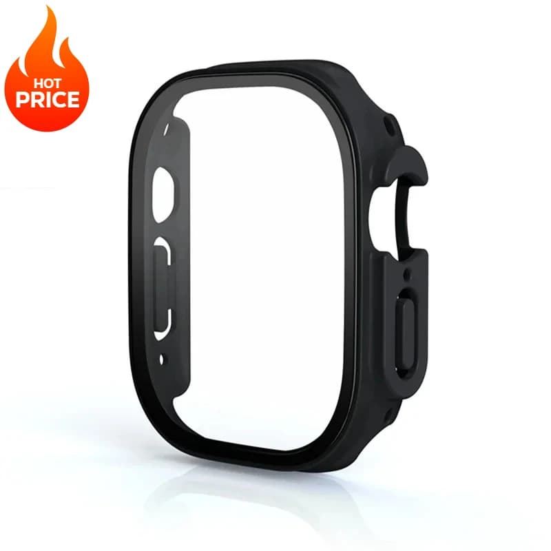 Verre trempé + boîtier pour Apple Watch Ultra 2 49mm bracelet smartwatch PC pare-chocs + couvercle d