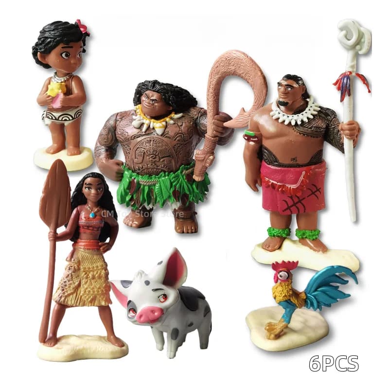 Figurines de Dessin Animé Moana Princesse Légende, Vaiana, Chef Maui, Tui, Tala, Heihei, Pua, Modèle