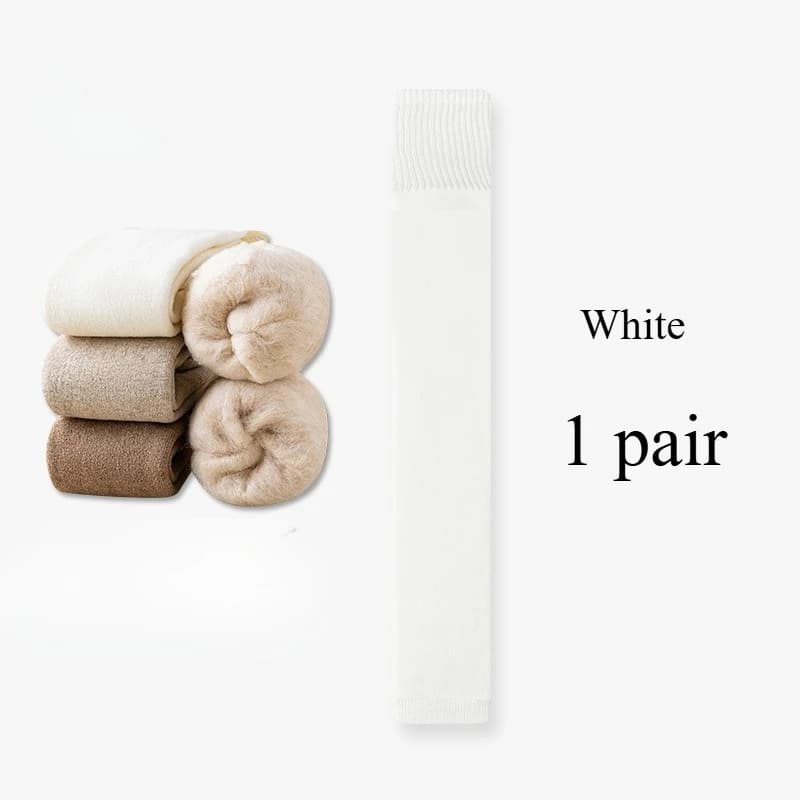 Jambières en cachemire pour hommes ultra chaudes chaussettes hautes thermiques pour froid extrême, c