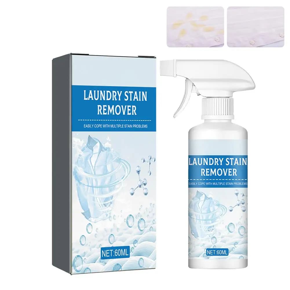 Détachant puissant en spray 60 ml pour taches tenaces, détergent pour vêtements, éliminateur de jaun