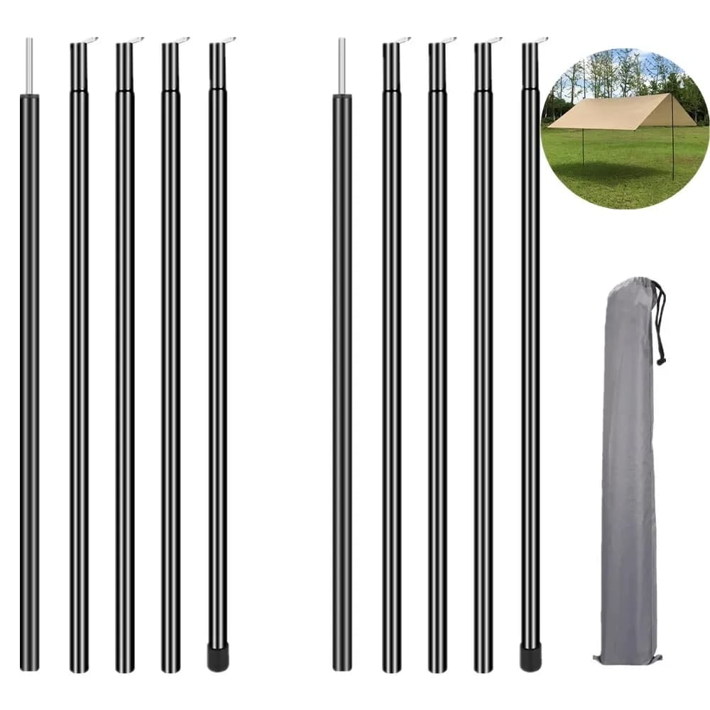 Poteau de tente télescopique, 2 ensembles de tiges réglables en alliage d'aluminium pour remorque, s