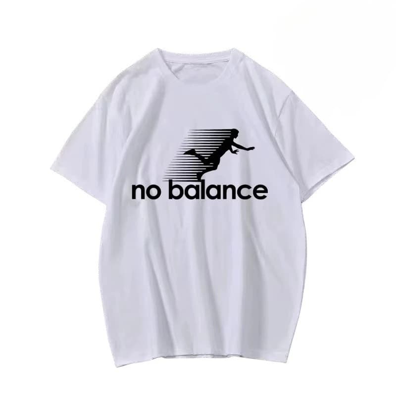 T-shirt imprimé No Balance, haut en coton tendance, style unisexe, sport, Y2K, Harajuku, pour hommes