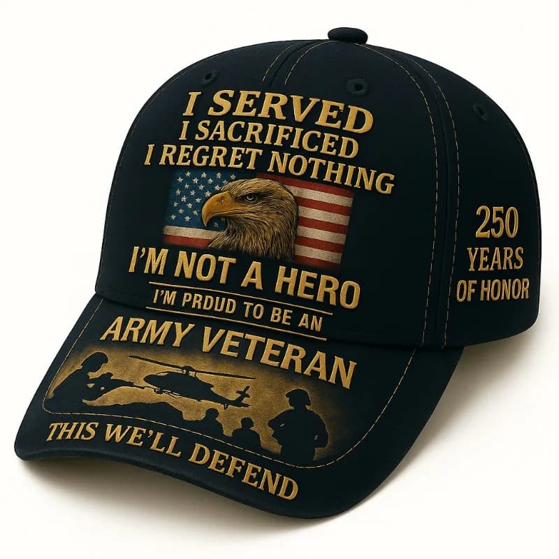Casquette de vétéran de l'armée américaine compatible avec les vétérans et les soldats - Casquette «
