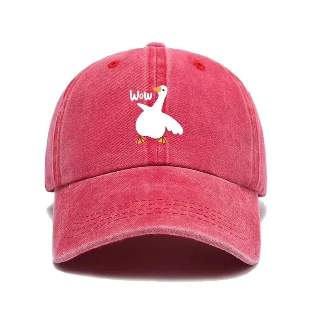 Wow – casquette de Baseball brodée d'oie pour garçons et filles, chapeau de marée, doux lavé, sport,