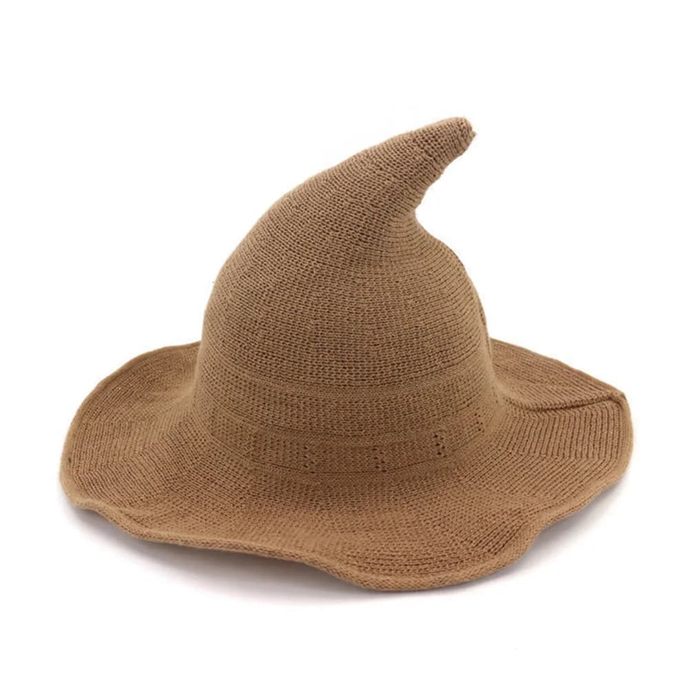 Chapeau de sorcière d'halloween, chapeau à Long pointe tricoté pour femmes, chapeau de fête d'hallow