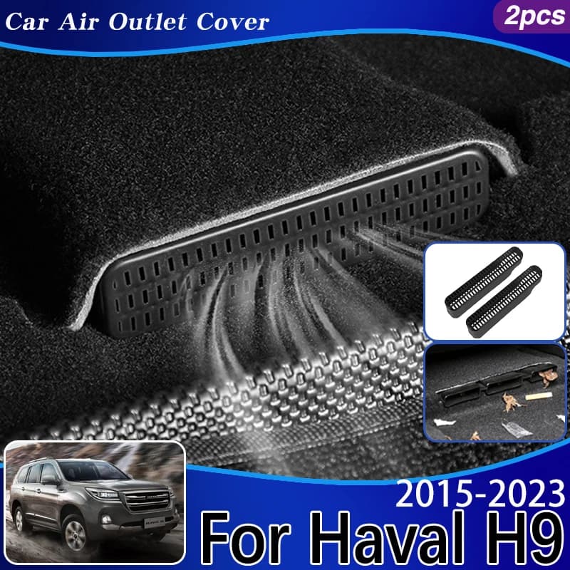 Couvercles d'aération de voiture pour Haval H9, protecteur sous les sièges, sortie de conduit ABS, a