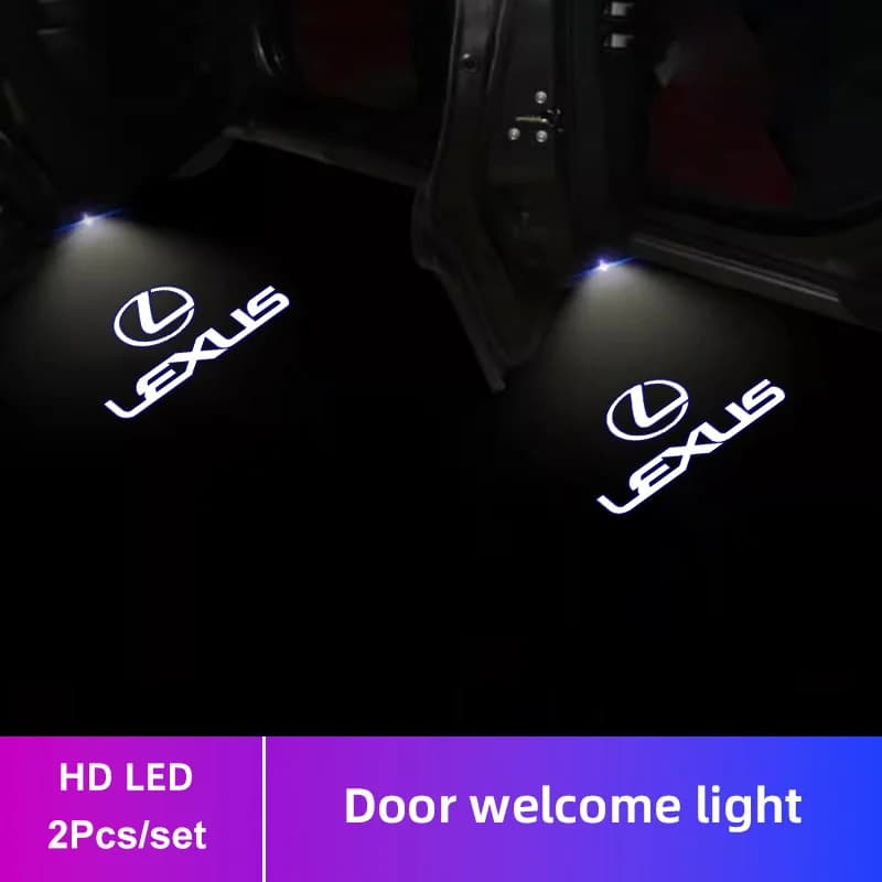 Lampes de projecteur de voiture HD LED, lumières de bienvenue pour porte automobile, accessoires pou