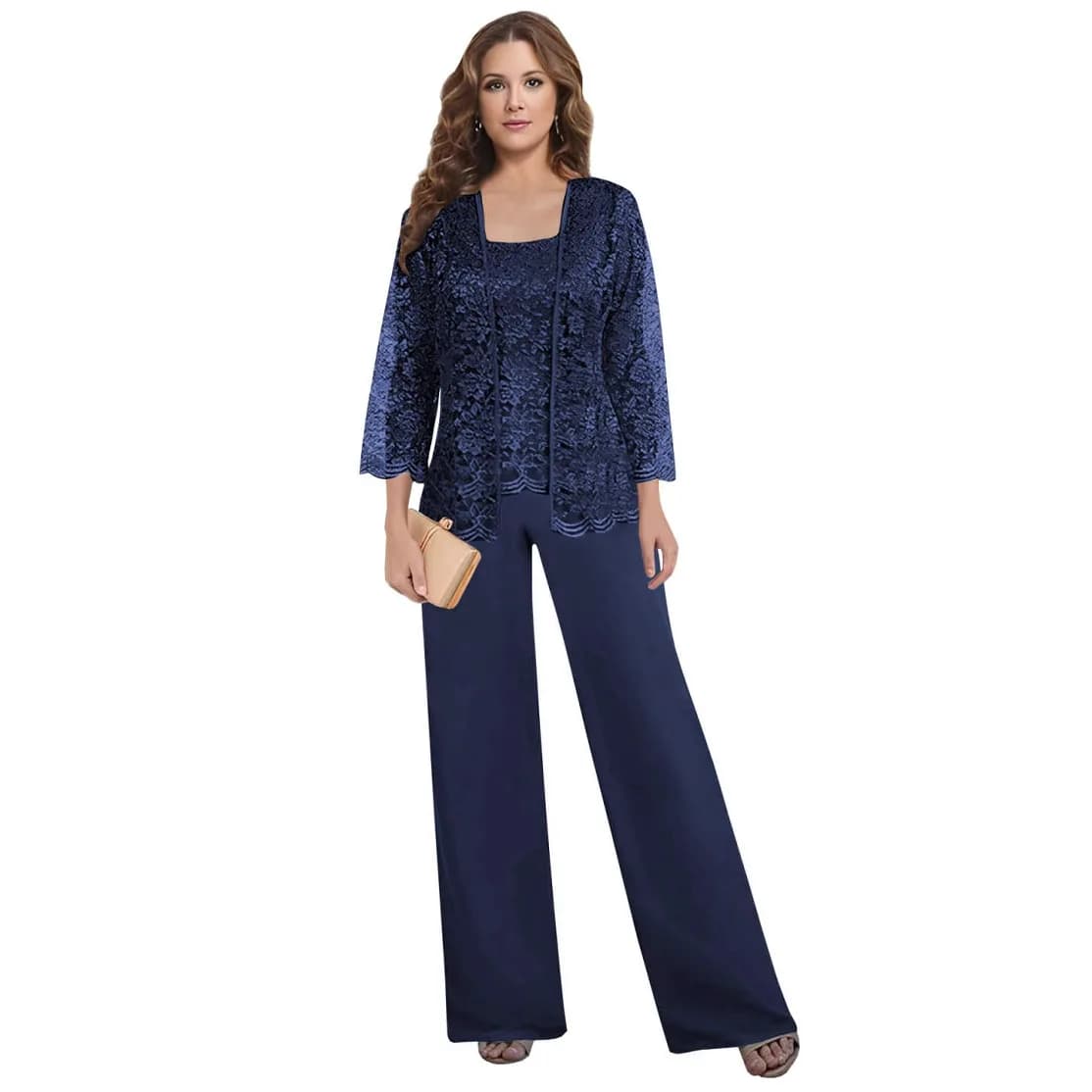 Robes d'invitées De mariage avec veste dentelle Applique robe De Festa Longo en mousseline De soie m