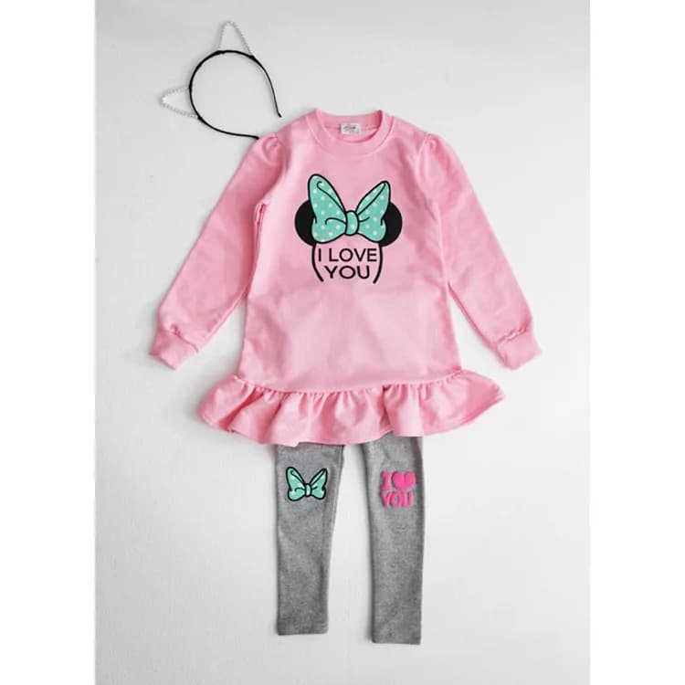 Ensemble veste et pantalon à nœud rayé pour adolescentes, survêtement de loisirs pour enfants, vêtem