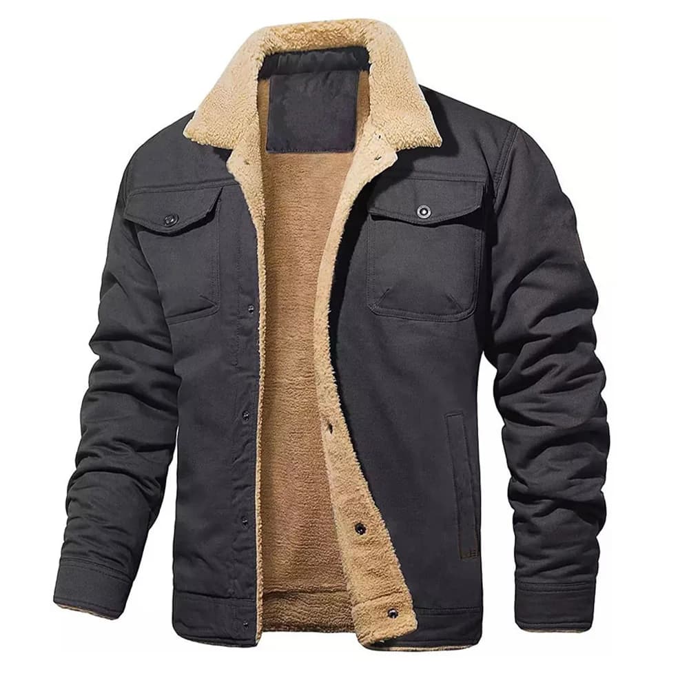 2025 mode veste polaire pour hommes couleur unie épais vêtements d'extérieur chauds hauts qualité au