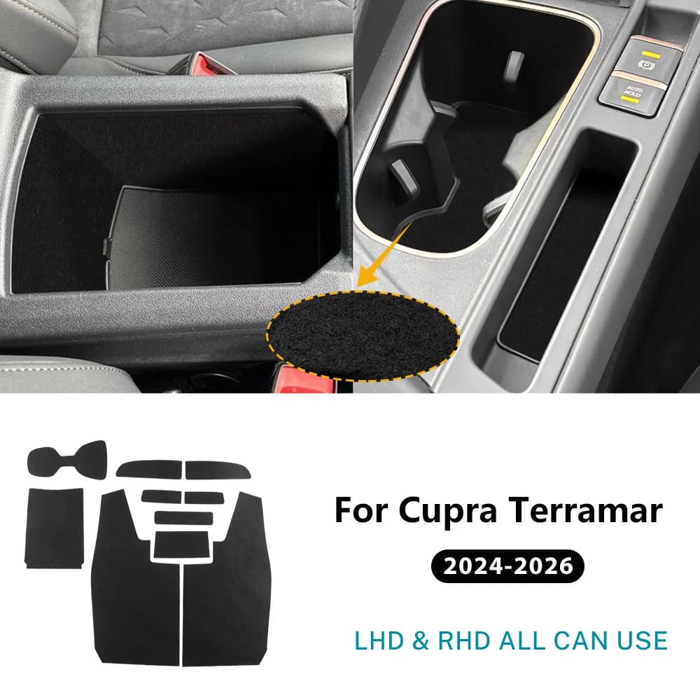 Autocollant de panneau de commande central en suède premium pour Cupra Terramar 2024 2025 2026, acce