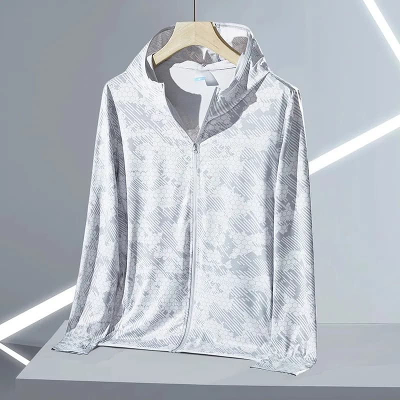 Vêtements de protection solaire pour hommes et femmes, mode d'été à capuche en soie glacée, décontra