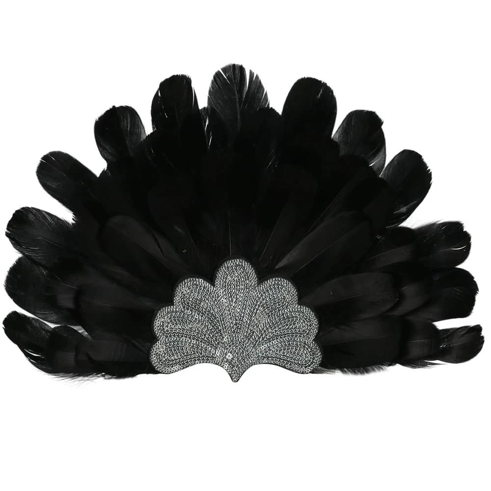 Coiffe en plumes pour Mardi Gras, bal de promo, fêtes, carnavals, bals masqués, coiffure et accessoi
