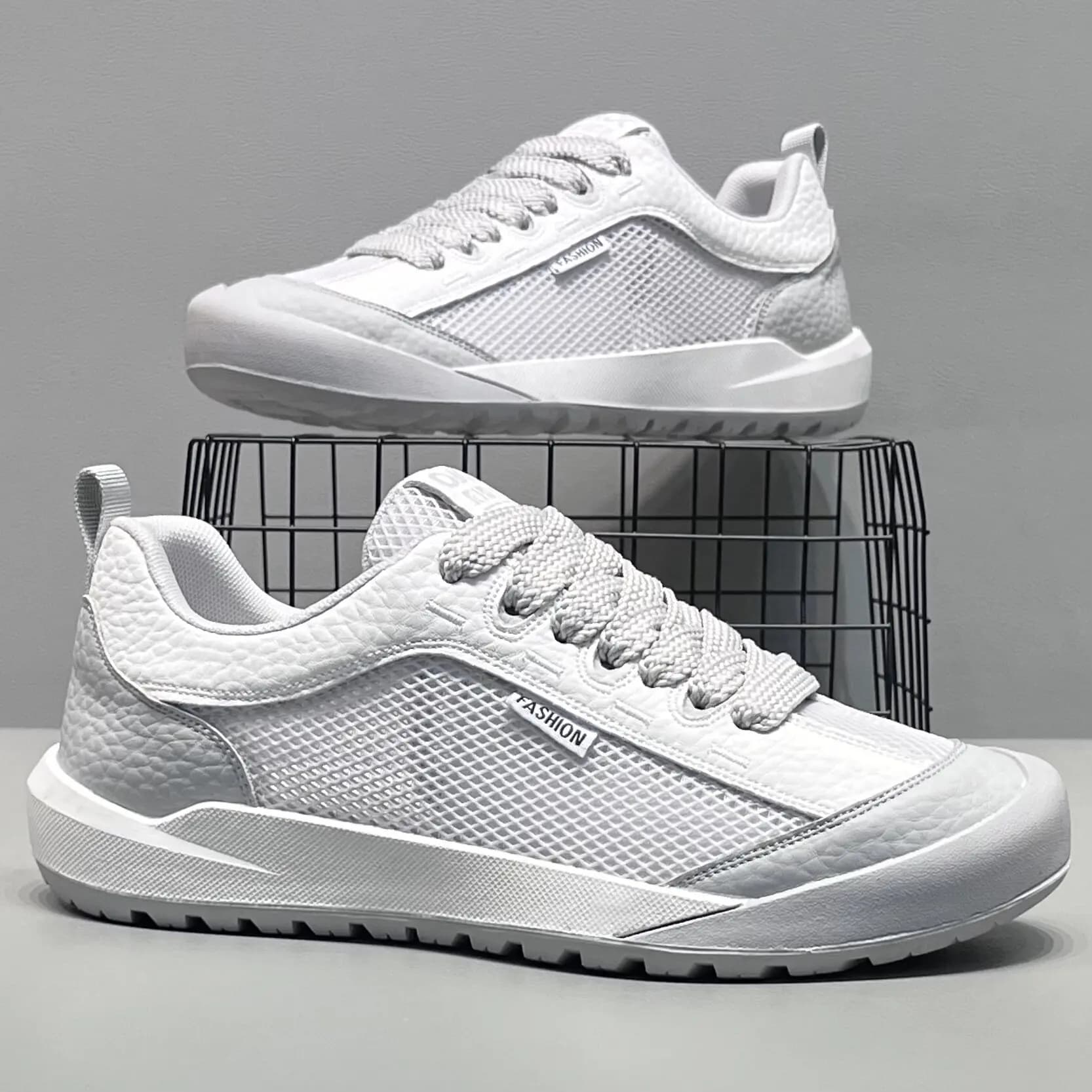 Sneakers streetwear unisexes, mode minimaliste, semelle souple, résistantes à l'usure, respirantes,