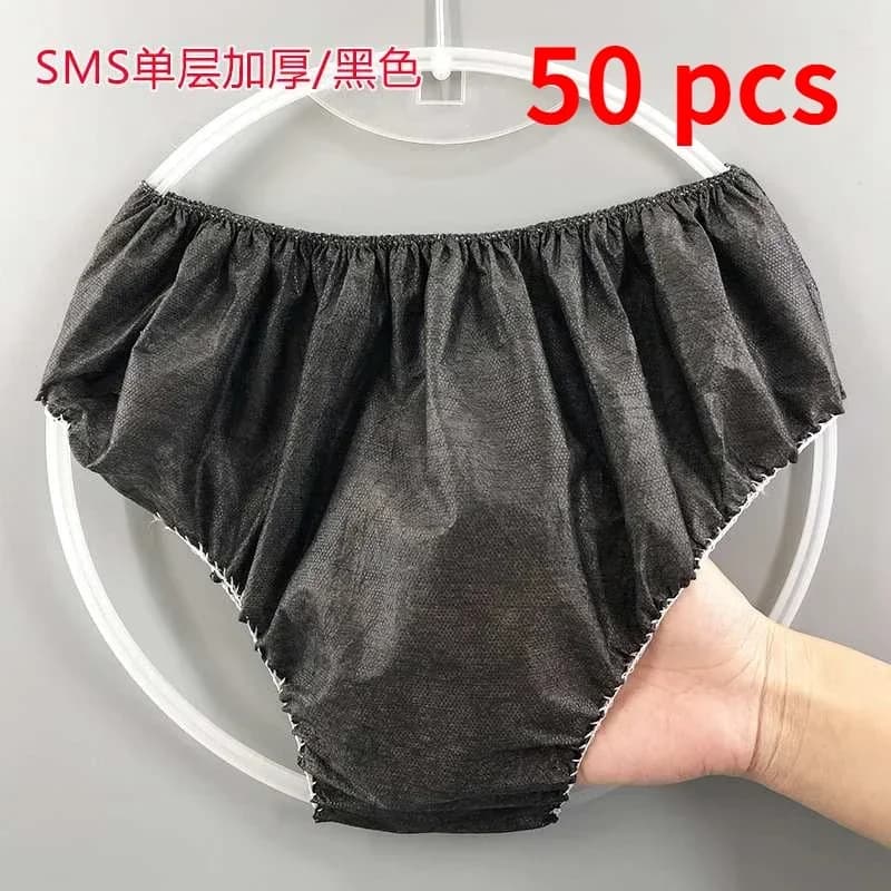 Culotte jetable respirante en tissu Non tissé pour femmes et hommes, slips sans lavage pour voyages 