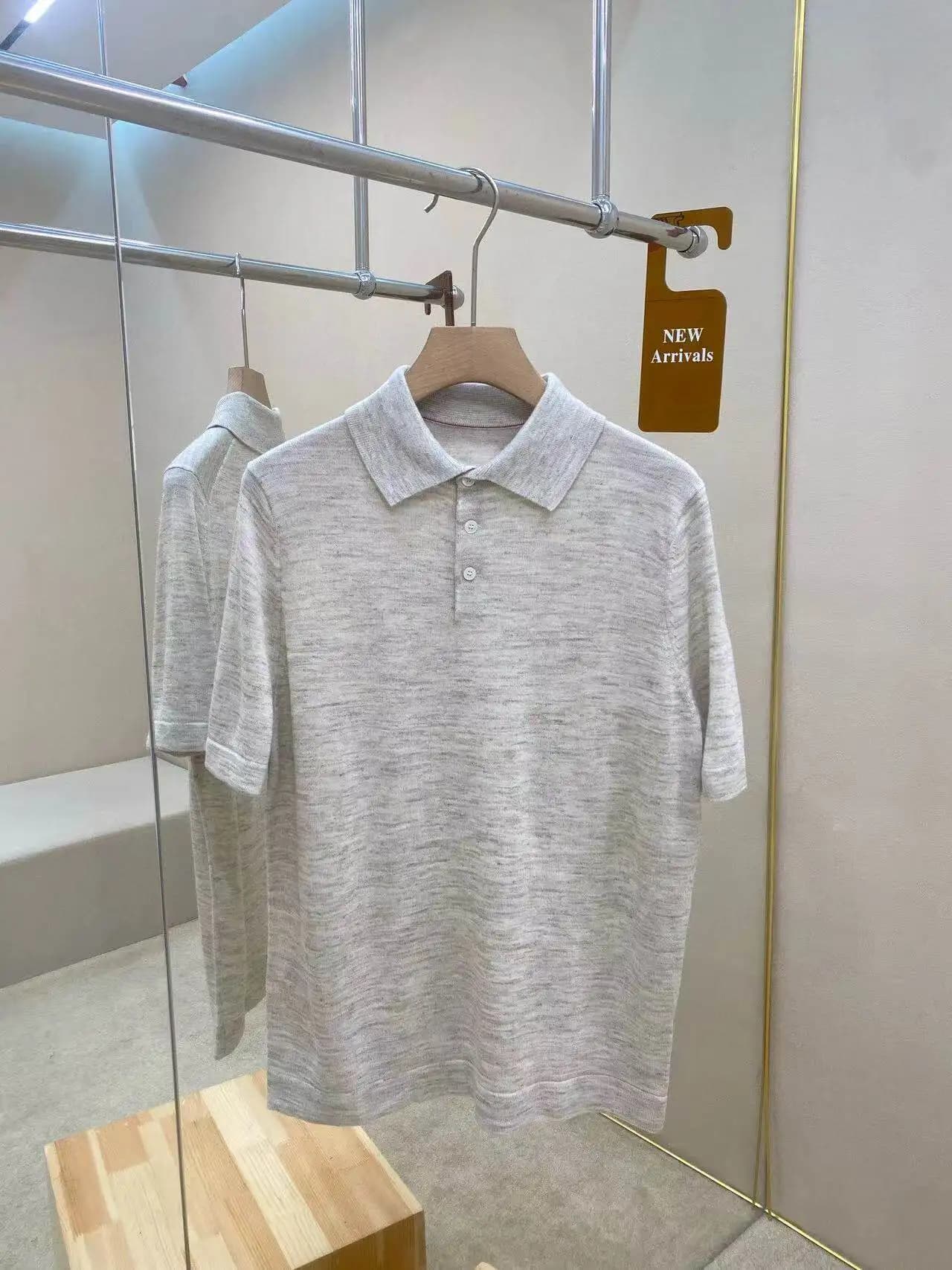 Polo en lin et coton tricoté pour homme, style italien estival, respirant, pour affaires.