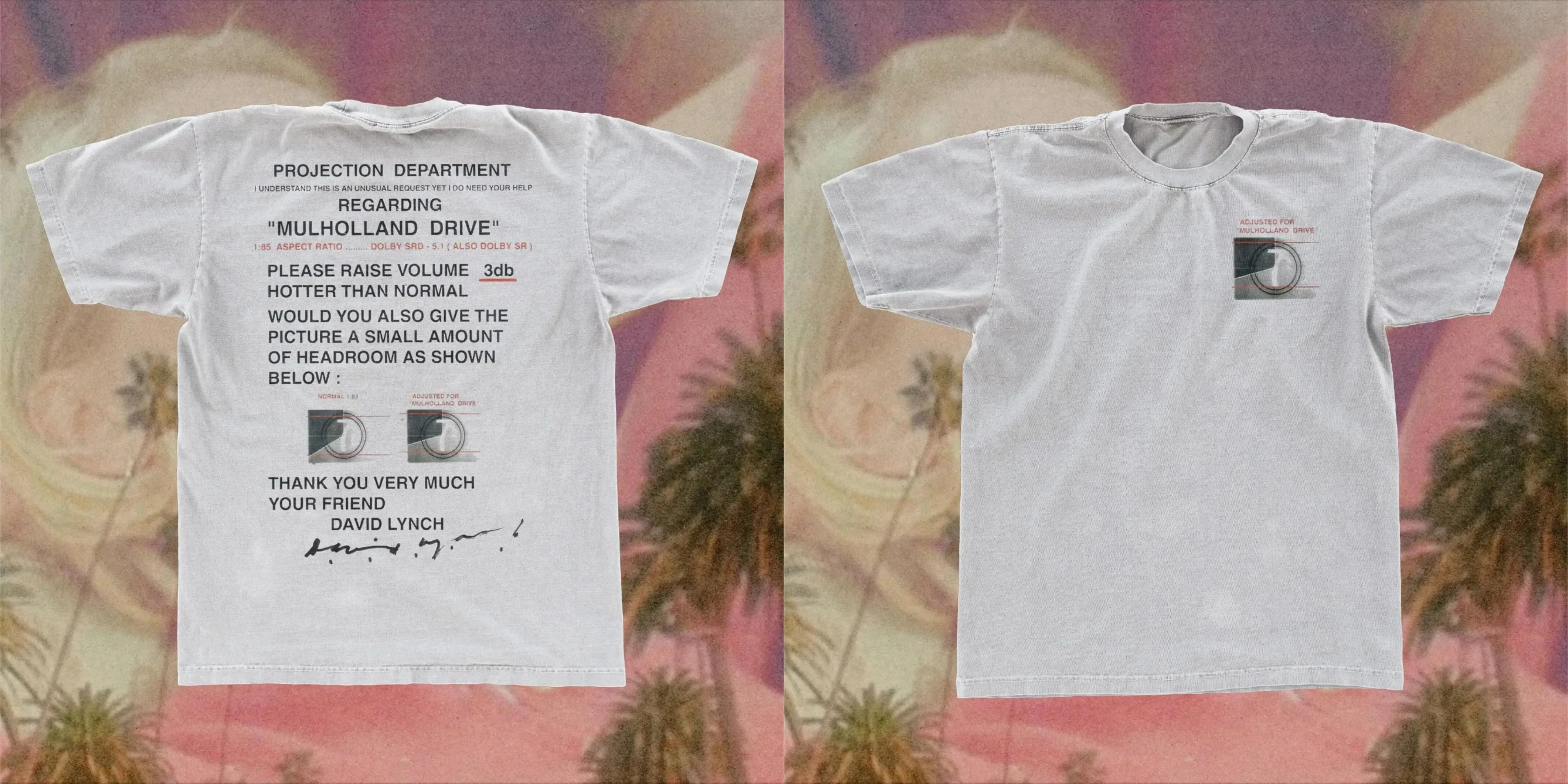 T-shirt décontracté et ample David Lynch : Explication de la projection du film Mulholland Drive – S