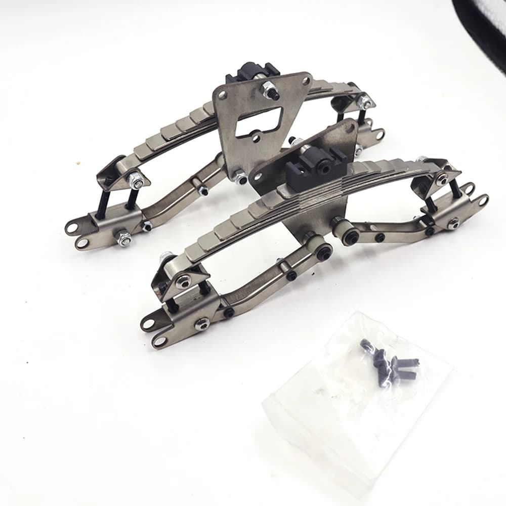 Accessoires de suspension arrière de simulation en métal pour camion Tamiya RC 1/14, benne de remorq
