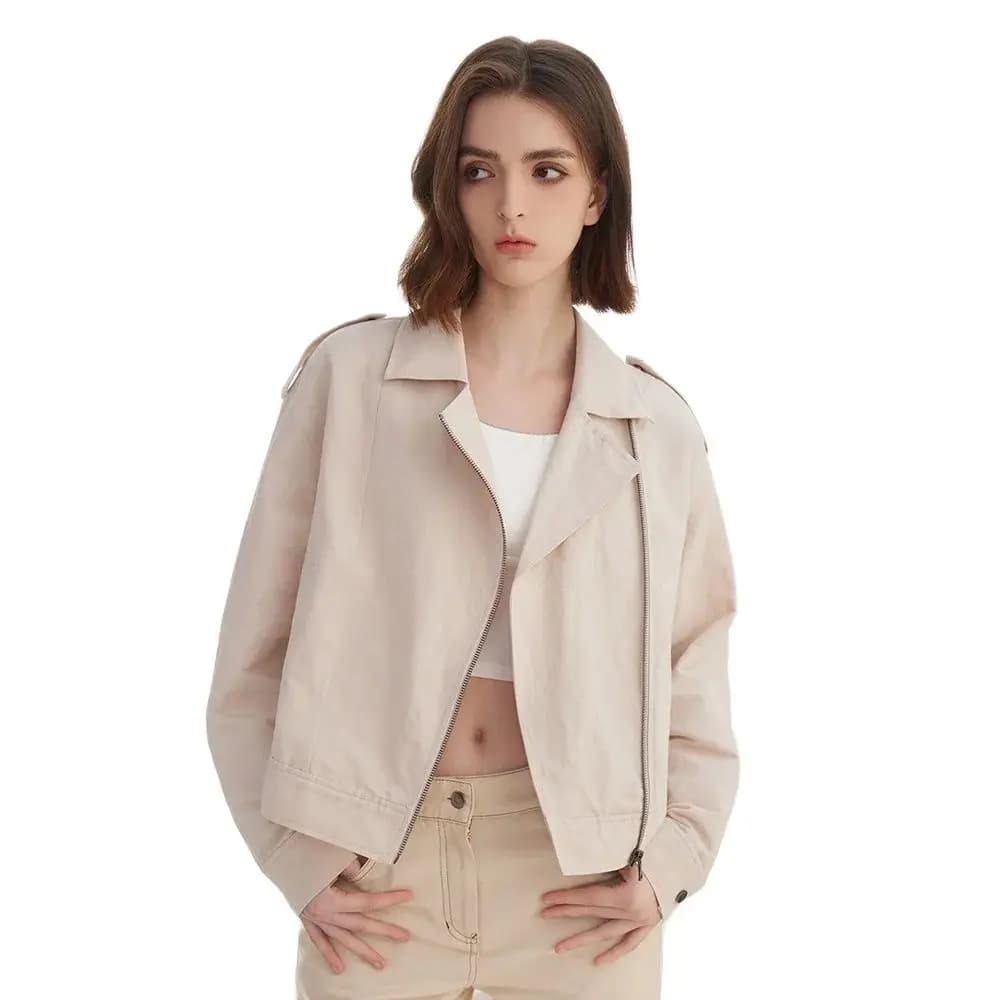 Vêtements de luxe pour femmes K2221X, vestes en lin et coton pour femmes, manteaux courts printemps 
