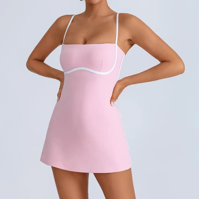 Robe de golf et de tennis avec coussinets, ensemble de sport, yoga pour femmes, vêtements d'entraîne