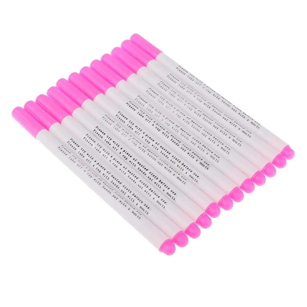 Stylos marqueurs effaçables à l'eau et à l'air, pour tissu, couture, broderie, 12 pièces