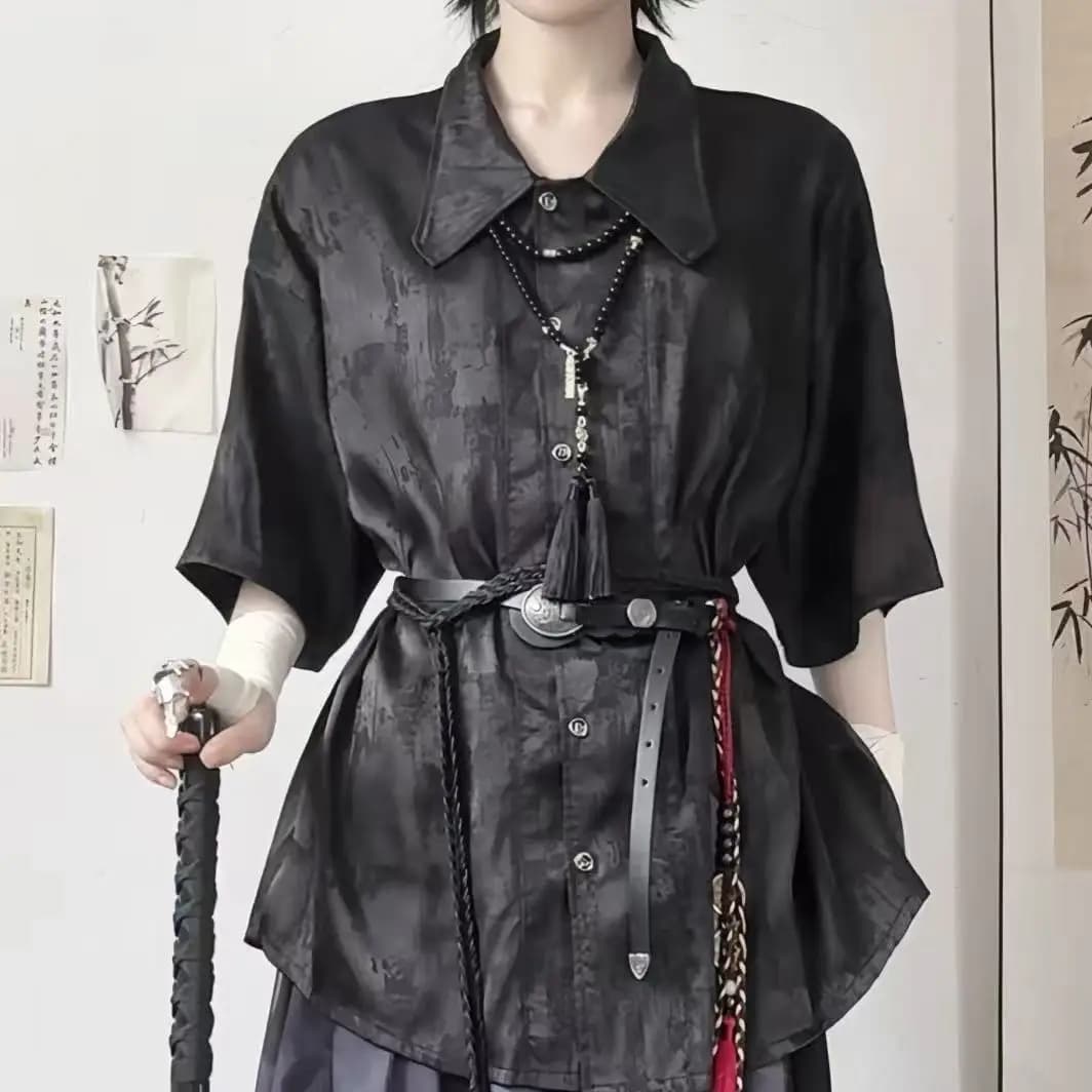 Sens jeune hauts chemise hommes femmes nouveau Style chinois Costume Niche Bisex épéiste Cosplay vêt