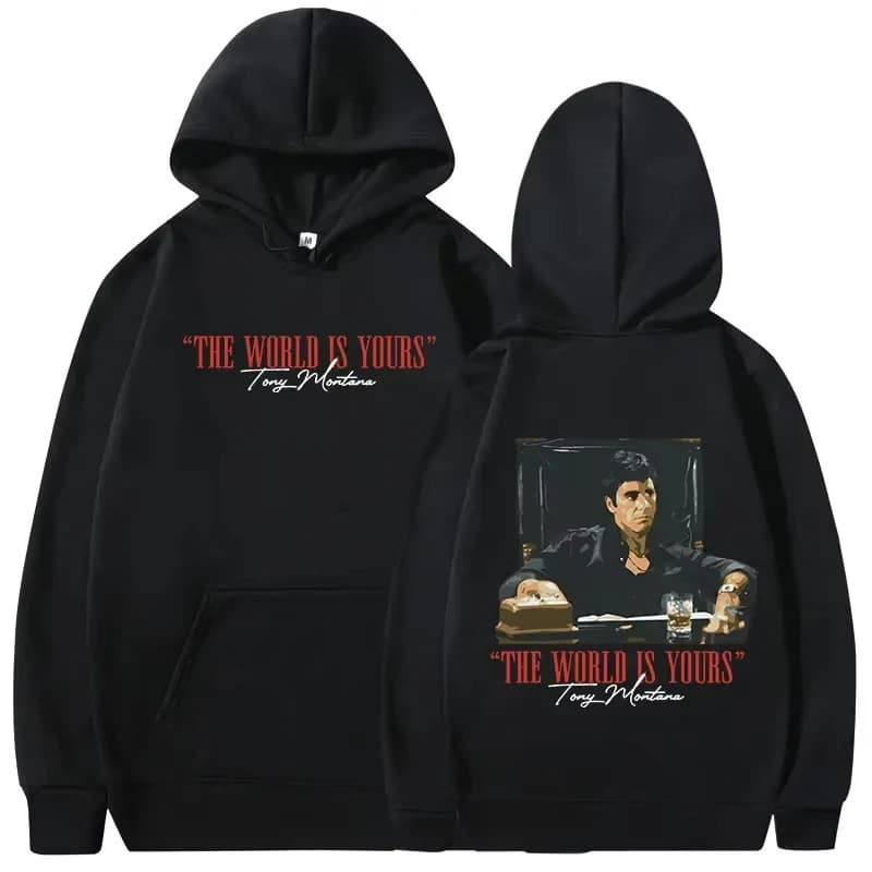 Sweats à capuche classiques pour hommes et femmes du film Scarface, pulls gothiques rétro, sweat-shi