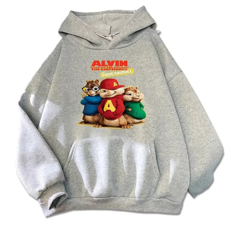 Sweat à capuche dessin animé Alvin et les Chipmunks vert rouge bleu marine chemise Camisa S/P film P