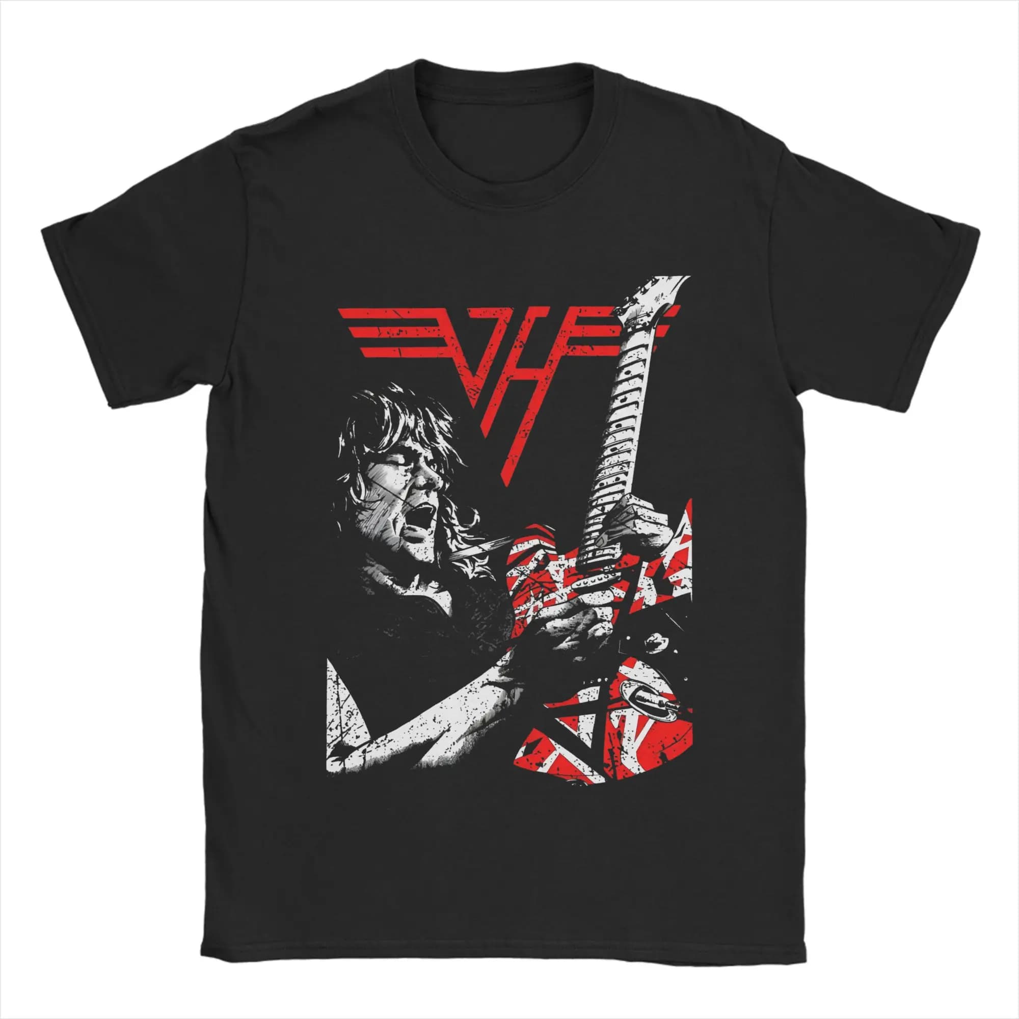 T-shirt Eddie Van Halen pour homme, vintage, col rond, style hipster, vente chaude, vêtements oversi
