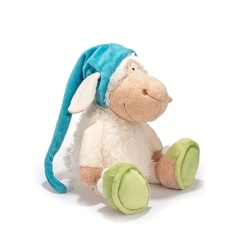 Jouet en peluche d'agneau câlin 1 pièce, Animal en peluche en Polyester doux, jouet interactif à mâc