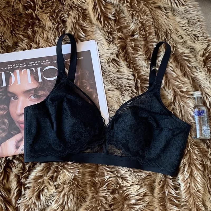 Bralette Sexy dentelle soutien-gorge femmes mince brassière sans fil sous-vêtements sans couture fem