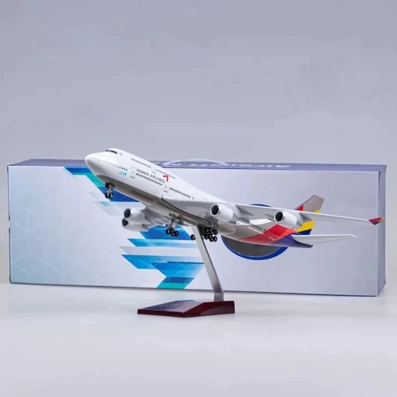 B747 Asiana modèle d'avion 47 cm échelle 1:157 pour Asiana Airlines modèle de passager ensemble d'av