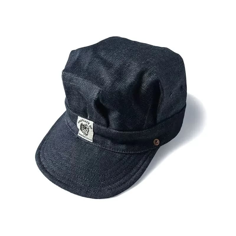 Bronson Railroad AtlanCap robuste avec patch, chapeau de conducteur de train rétro, bord souple régl
