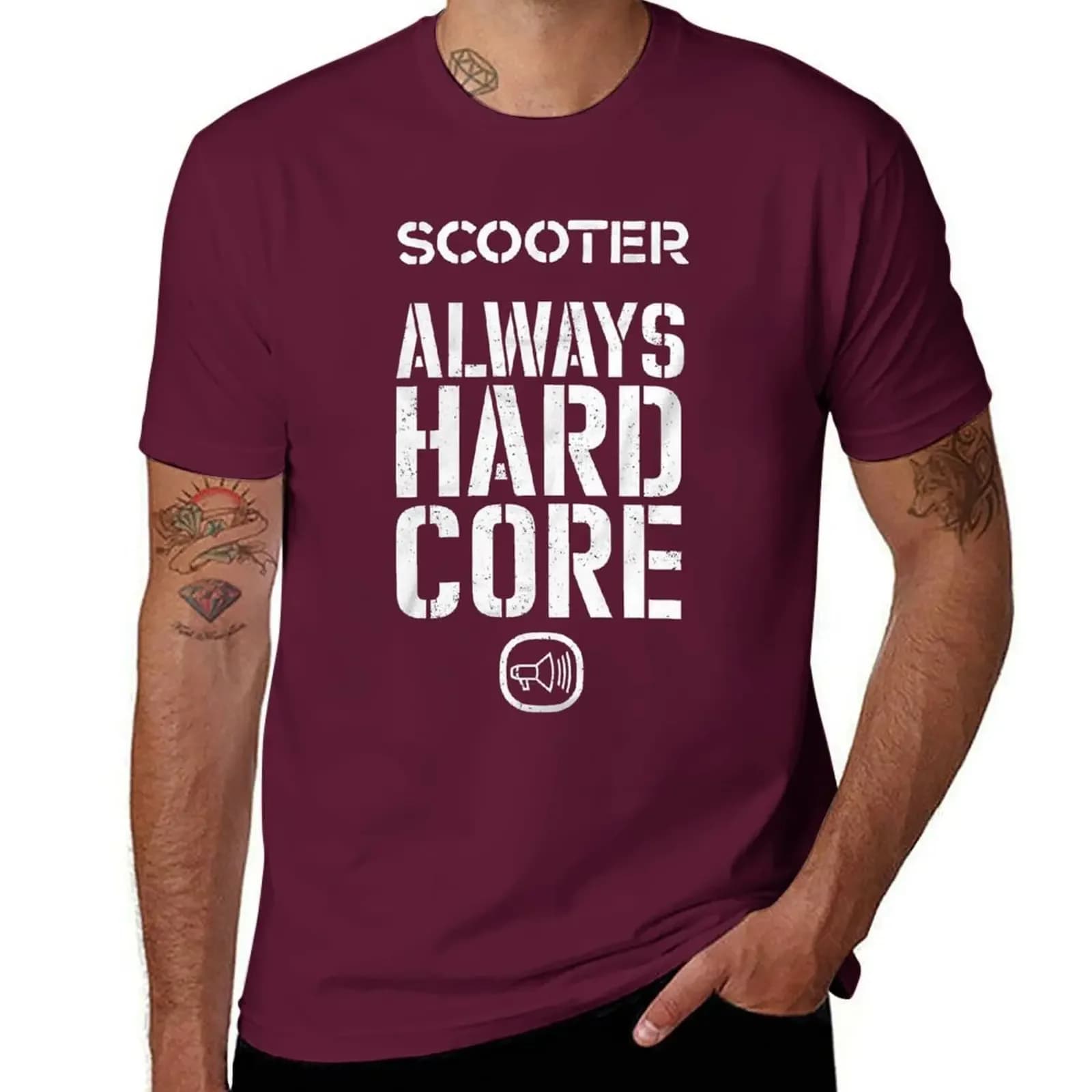 T-shirt homme, Always Hardcore, The Rave and God Save SCOOTER, séchage rapide, fruit du métier à tis