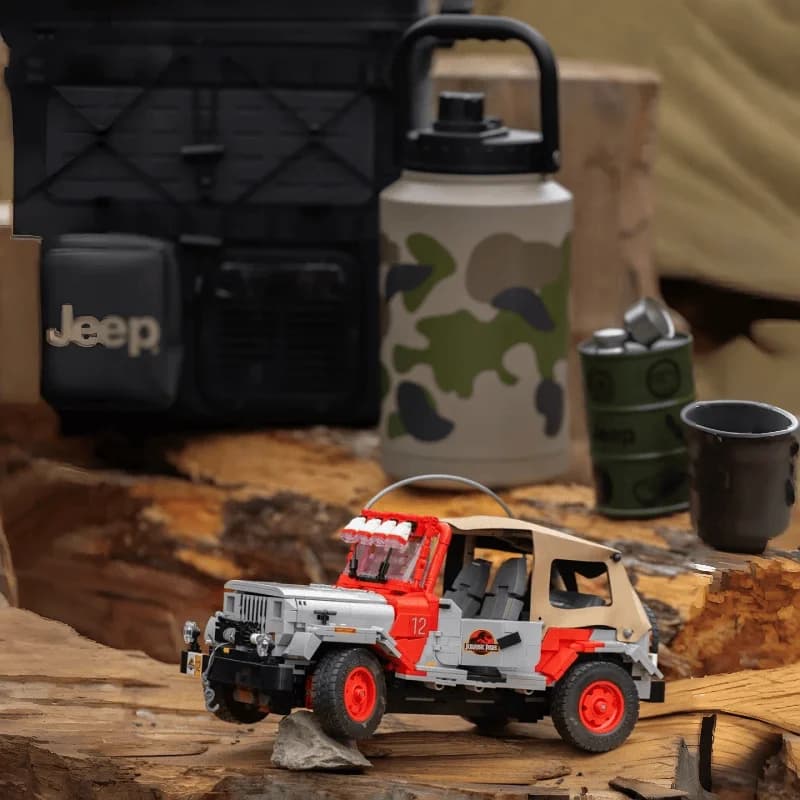 Série Jurassic World 2026, Jeep Jurassic, Jeep Wrangler, jouet de construction éducatif créatif, cad