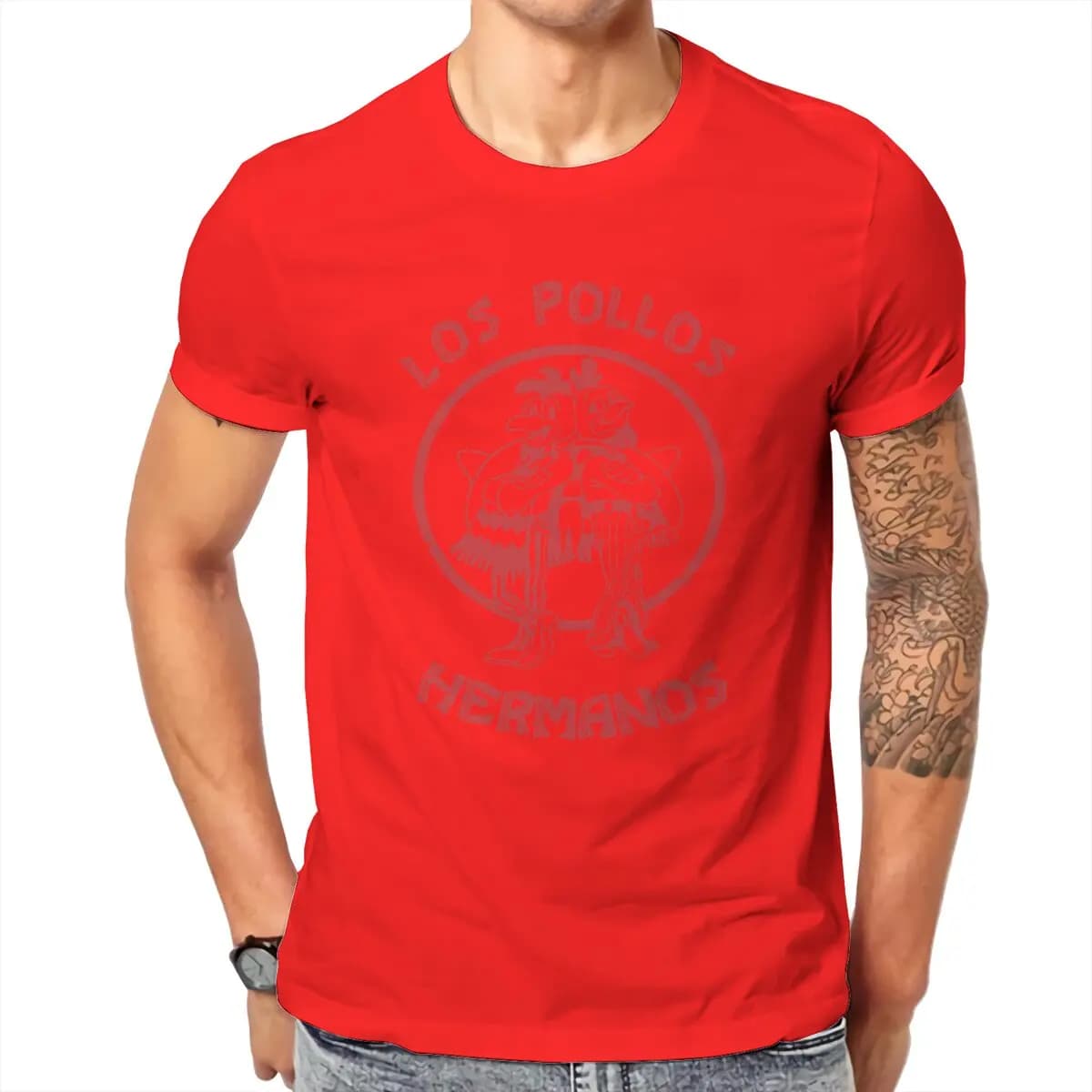 T-Shirt drôle Breakings Bads pour hommes, col rond, en coton, Chicken Brothers, à manches courtes, i