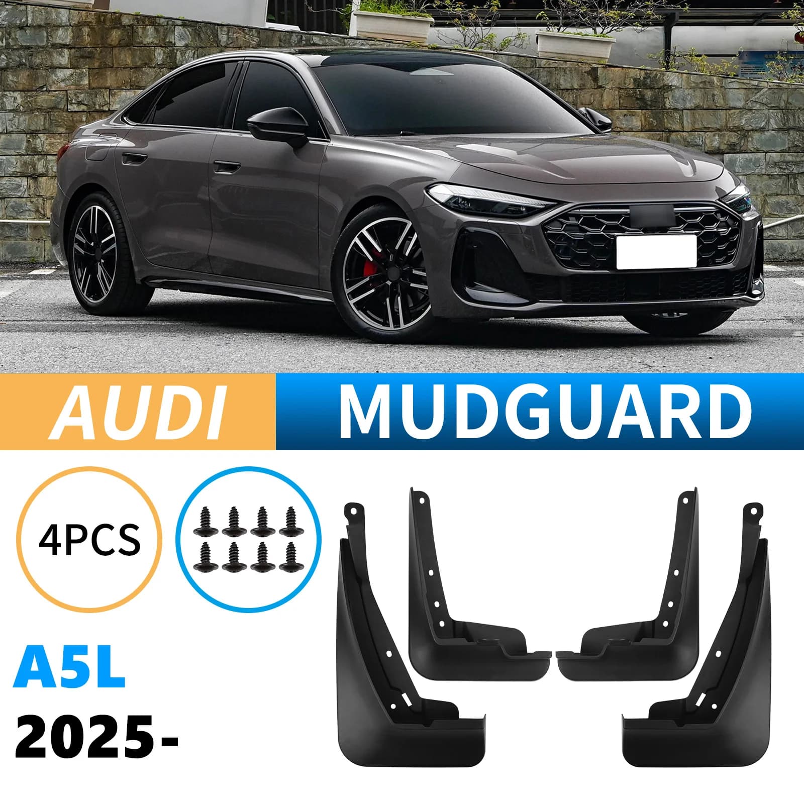 Pour Audi A5 B10 s-line S5 Sportback 2025-2027 4 pièces garde-boue de voiture anti-éclaboussures ava