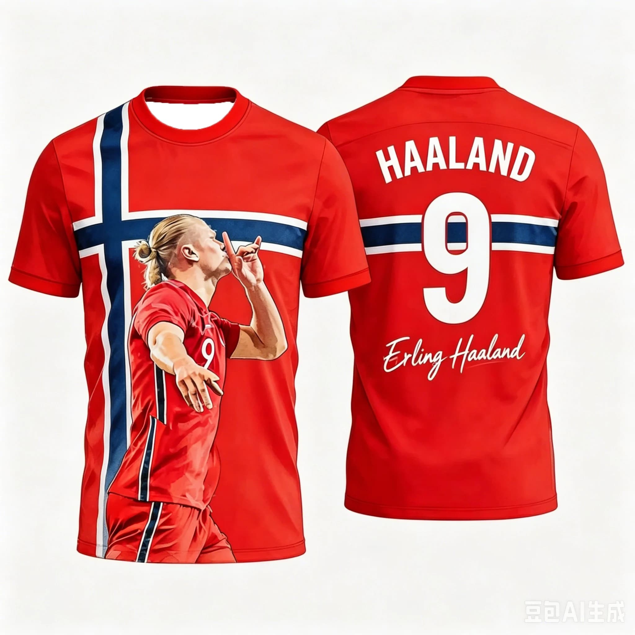 2026 Erling Haaland No # 9 Maillot de football norvégien T-shirt de sport pour homme Hauts à manches