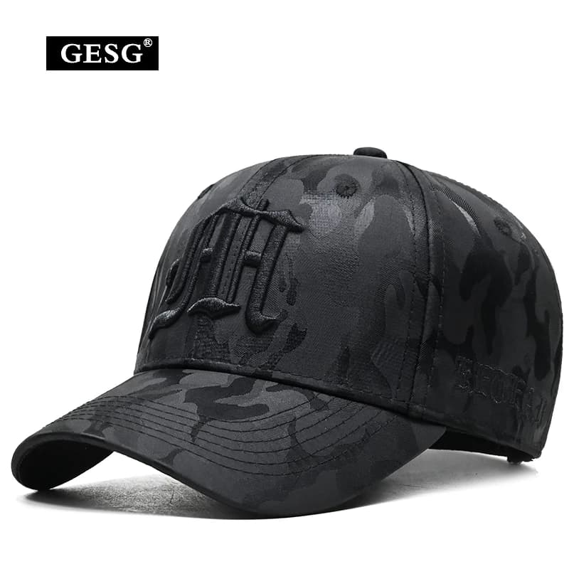 InlnDtor 2025 Casquette de baseball brodée camouflage Casquette tactique rigide à la mode pour homme