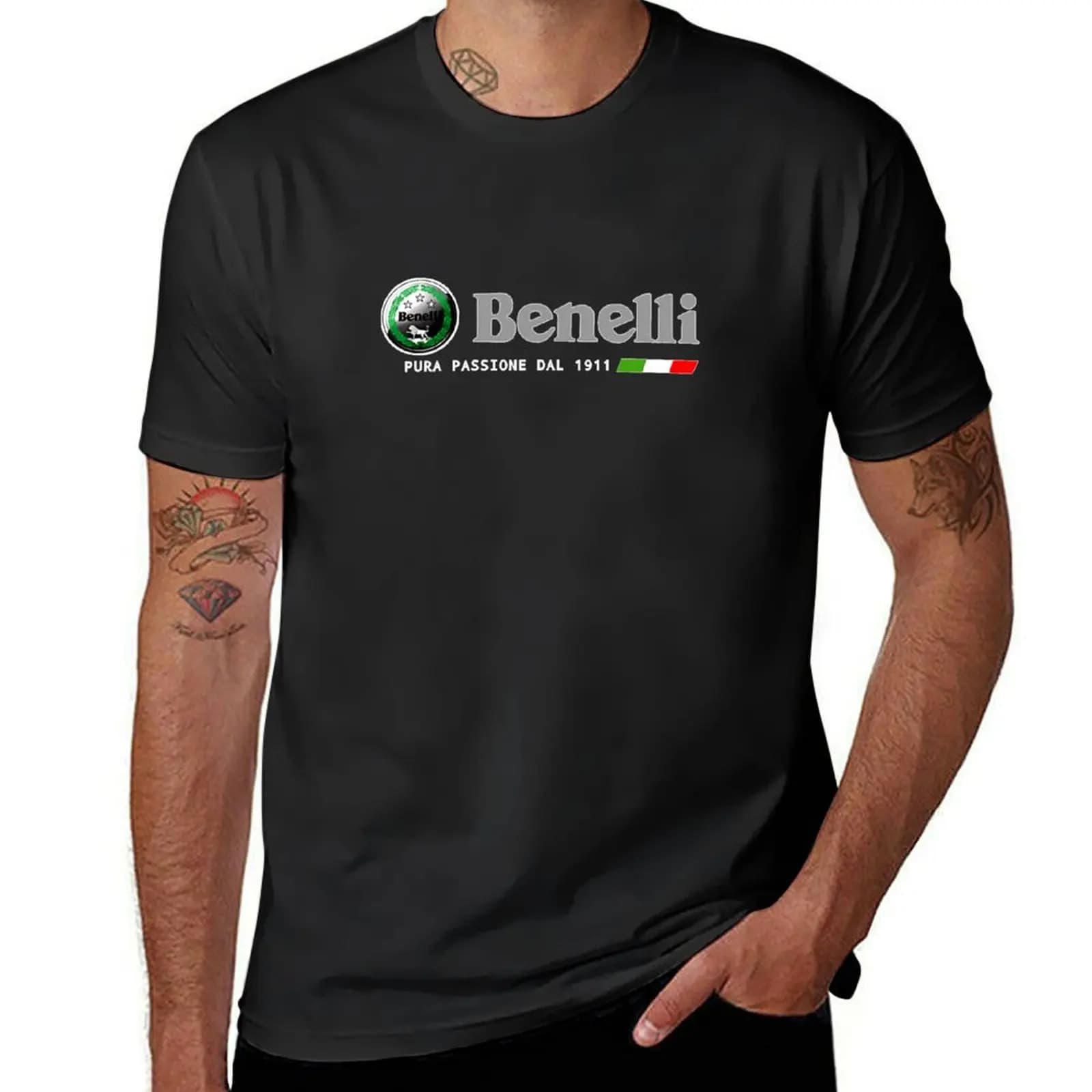 BENELLI MOTORCYCLE BY FASHION T-shirt AlterAPY, vêtements vintage, t-shirts pour hommes