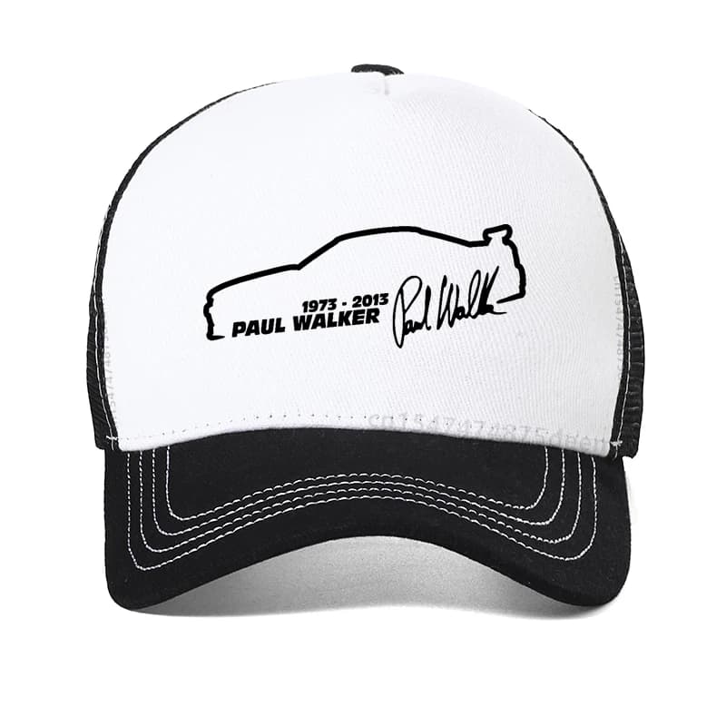 Casquette de baseball unisexe Paul Walker Fast And Furious, chapeau de camionneur en maille respiran