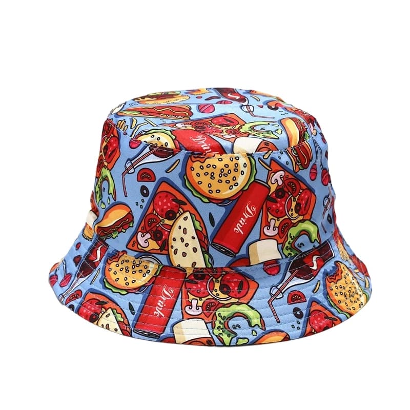 Chapeau Bob Imprimé Végétal Réversible pour Femme – Protection Solaire, Coupe-Vent, Décontracté, Ext
