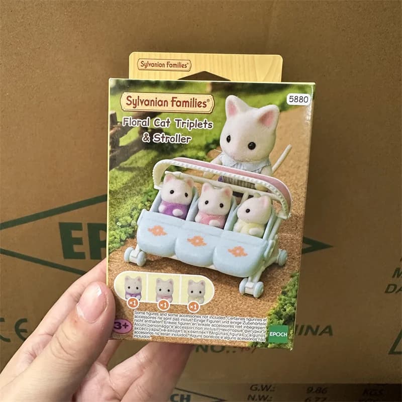 Sylvanian Families Ensemble de jeu Chambre à coucher de la famille des chats, figurines de collectio