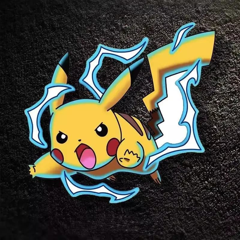 Autocollant de voiture de foudre Pokemon Pikachu, dessin animé amusant, autocollant de carrosserie d
