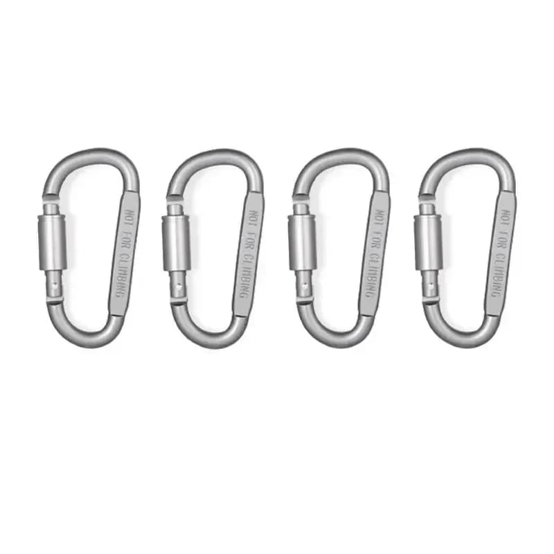 4 pièces ensemble de mousquetons pour clé Camping survie EDC extérieur porte-clés Clip alliage d'alu